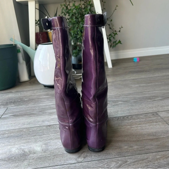 Bravo Browns Purple Patent Leather Riding Boots - Picture 9 of 16